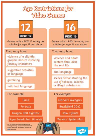 Age Restrictions for Video Games 12