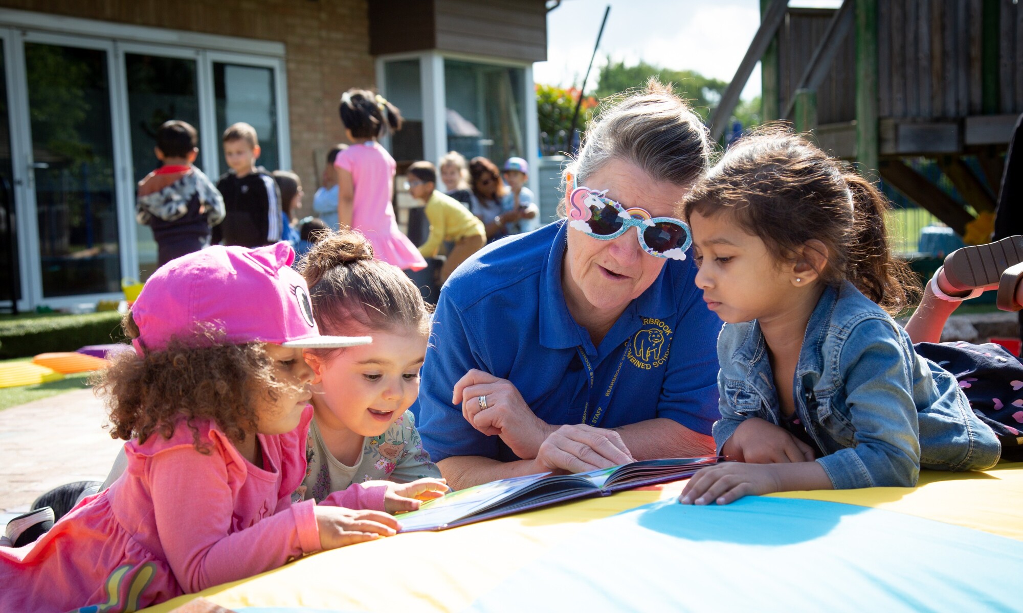 Bearbrook school students in playground